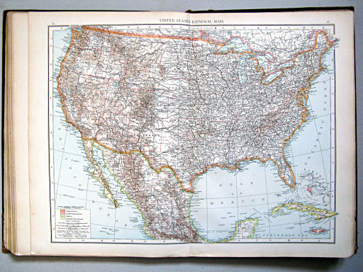 The Times Atlas 1897
93.94. United States (general map)