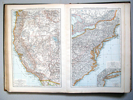 The Times Atlas 1897
95. United States, western
96. United States, north-eastern