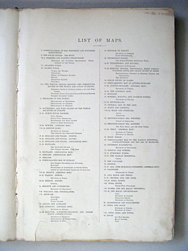 The Times Atlas 1900
Inhoudsopgave / List of maps (1)