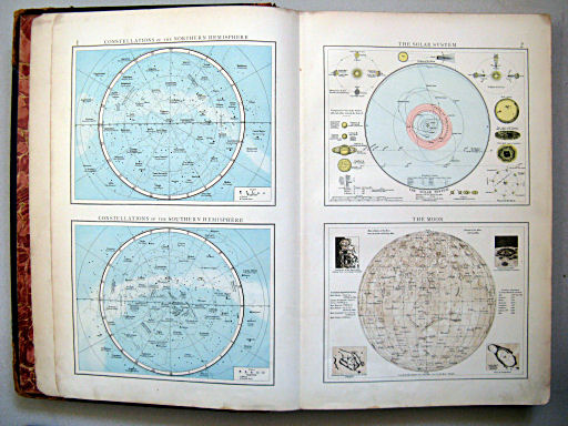 The Times Atlas 1900
1. Constellations of the northern hemisphere
Constellations of the southern hemisphere
2. The solar system. The Moon