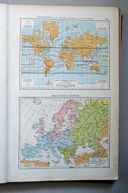 The Times Atlas 1900
10. Isothermal and winds charts of the world. Religions of Europe