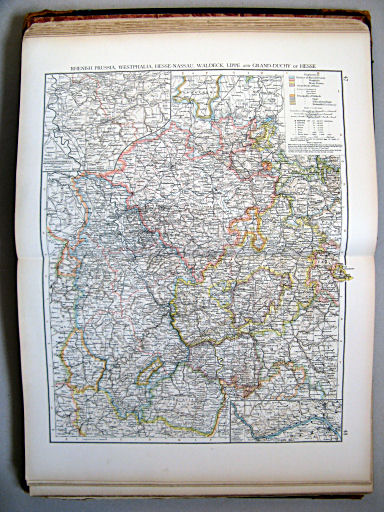 The Times Atlas 1900
47.48. Rhenish Prussia, Westphalia, Hesse-Nassau, Waldeck, Lippe, and Grand-Duchy of Hesse