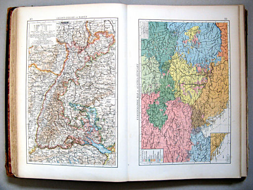 The Times Atlas 1900
49. Grand-Duchy of Baden
50. Ethnographic map of Austria-Hungary
