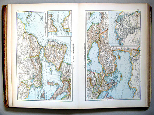 The Times Atlas 1900
63. Mediterranean Sea, western
64. Mediterranean Sea, eastern