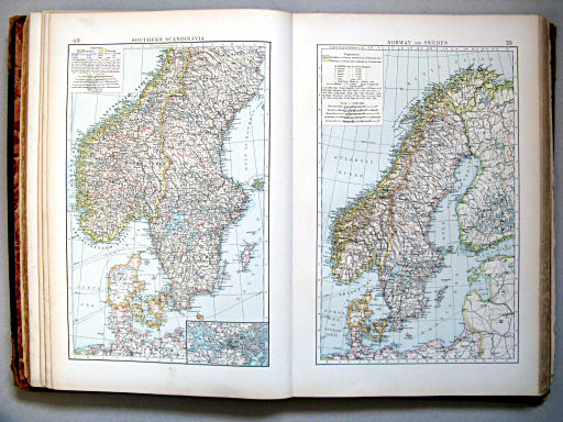 The Times Atlas 1900
69. Southern Scandinavia
70. Norway and Sweden