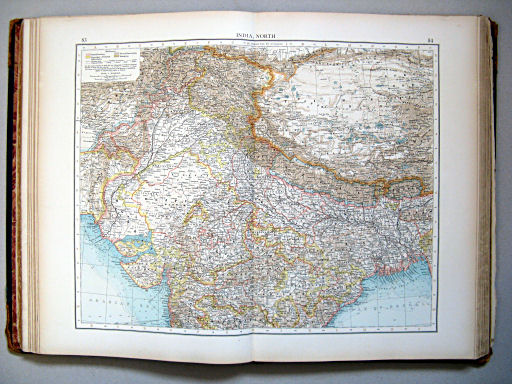 The Times Atlas 1900
83.84. India, north