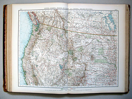 The Times Atlas 1900
101.102. United States, north-western and Canada, south-western