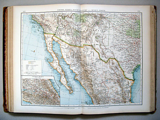 The Times Atlas 1900
103.104. United States, south-western and Mexico, north