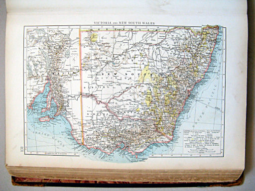 The Times Atlas 1900
131. Victoria and New South Wales