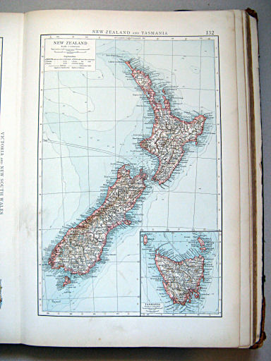 The Times Atlas 1900
132. New Zealand and Tasmania