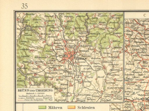 Andrees öst.-ung. Handatlas 1904
Brünn/Brno (bijkaart 35.36)