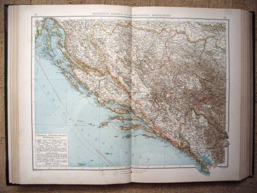Andrees öst.-ung. Handatlas 1904
Dalmatië, Bosnië (kaart 43.44)