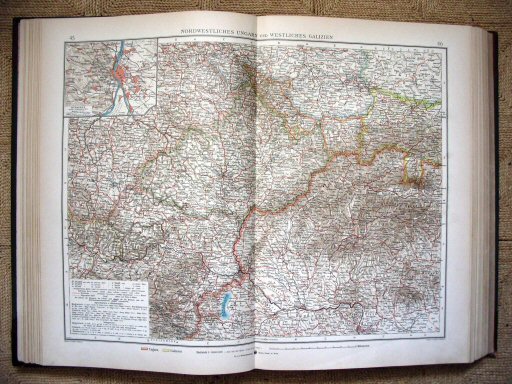 Andrees öst.-ung. Handatlas 1904
Nordwest-Hongarije en West-Galicië (kaart 45.46)