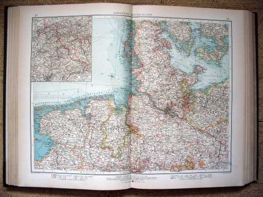 Andrees öst.-ung. Handatlas 1904
Noordwest-Duitsland (kaart 59.60)