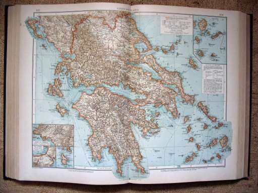 Andrees öst.-ung. Handatlas 1904
Griekenland (kaart 107.108)