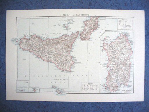 Supplement Andrees Handatlas 1887
Sicilië en Sardinië (kaart 14)