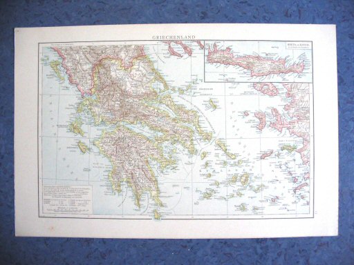 Supplement Andrees Handatlas 1887
Griekenland (kaart 15)