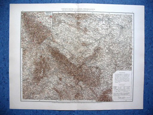 Supplement Andrees 1893
Thüringen, natuurkundig (kaart 15.16)