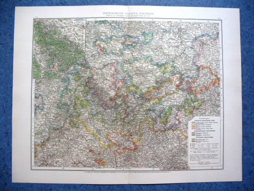 Supplement Andrees 1893
Thüringen, staatkundig (kaart 15a.16a)