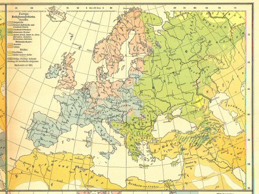 Supplement Andrees 1899
Europa, godsdiensten (kaart 15.16)