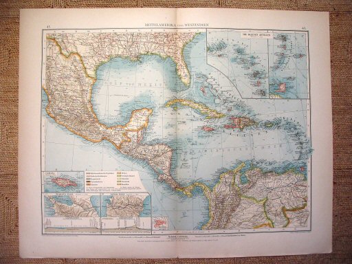 Supplement Andrees 1899
Midden-Amerika (kaart 45.46)