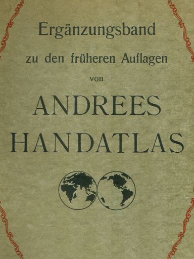 Ergänzungsband Andrees 1922
Detail voorkant band