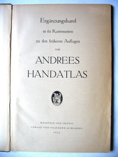 Ergänzungsband Andrees 1922
Titelpagina