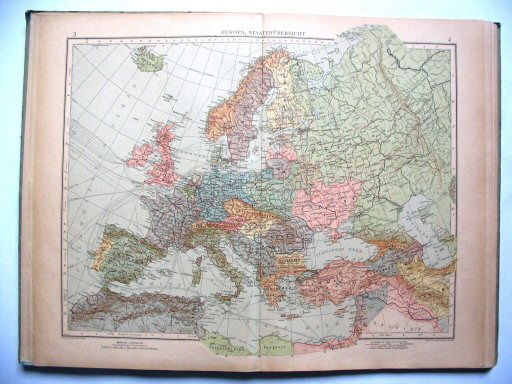 Ergänzungsband Andrees 1922
Europa staatkundig (kaart 3.4)