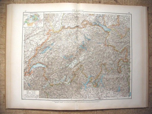 Volks u. Familien-Atlas 1905
Zwitserland (kaart 47.48)