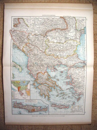 Volks u. Familien-Atlas 1905
Balkan-schiereiland (kaart 62.63)