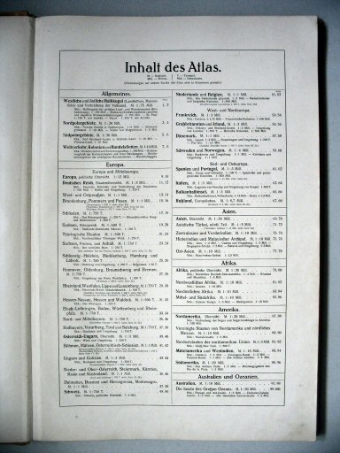 Velhagen & Klasings Kleiner Handatlas (1912)
Inhoudsopgave / Table of contents