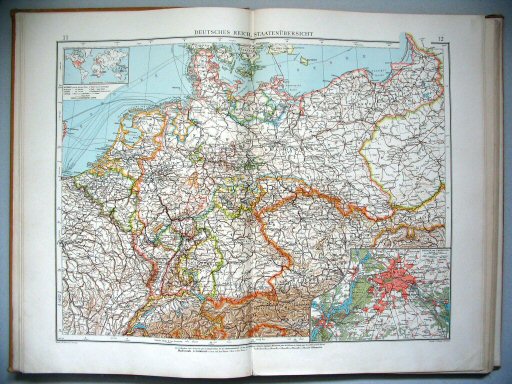 Velhagen & Klasings Kleiner Handatlas (1912)
11.12. Deutsches Reich, Staatenübersicht