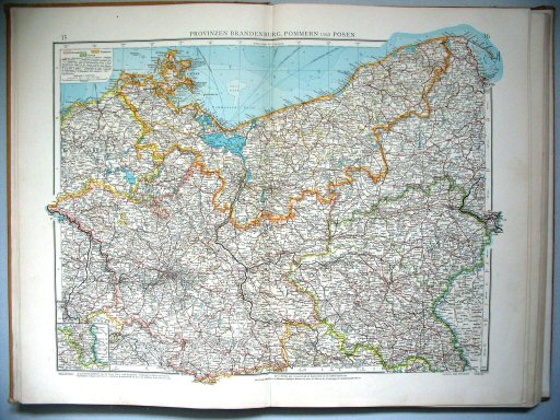 Velhagen & Klasings Kleiner Handatlas (1912)
15.16. Provinzen Brandenburg, Pommern und Posen