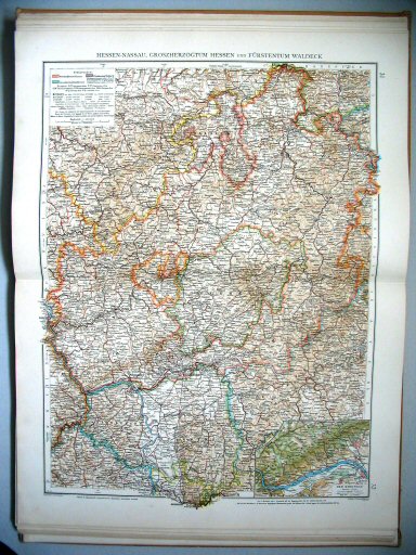 Velhagen & Klasings Kleiner Handatlas (1912)
31.32. Hessen-Nassau, Groszherzogtum Hessen
und Fürstentum Waldeck