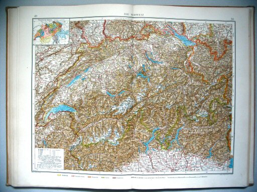 Velhagen & Klasings Kleiner Handatlas (1912)
49.50. Die Schweiz