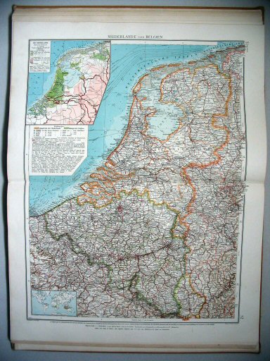 Velhagen & Klasings Kleiner Handatlas (1912)
51.52. Niederlande und Belgien