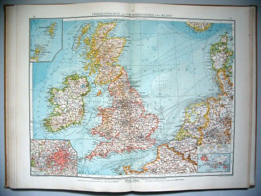 Velhagen & Klasings Kleiner Handatlas (1912)
55.56. Übersichtskarte von Groszbritannien und Irland