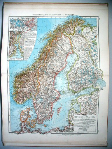 Velhagen & Klasings Kleiner Handatlas (1912)
59.60. Übersichtskarte von Schweden und Norwegen