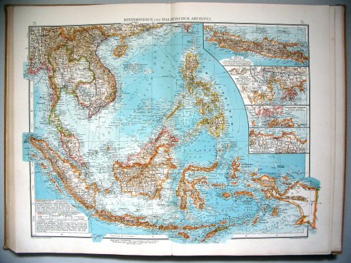 Velhagen & Klasings Kleiner Handatlas (1912)
75.76. Hinterindien und malayischer Archipel