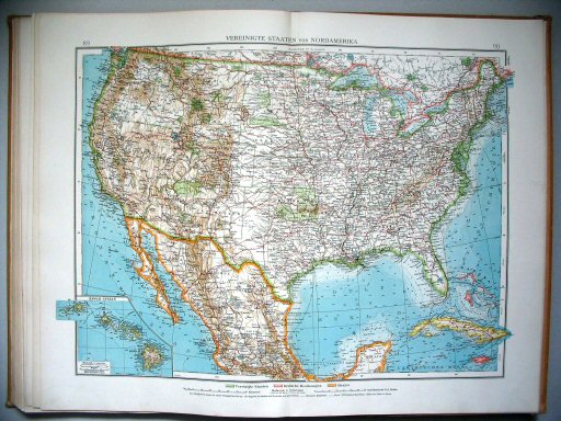 Velhagen & Klasings Kleiner Handatlas (1912)
89.90. Vereinigte Staaten von Nordamerika