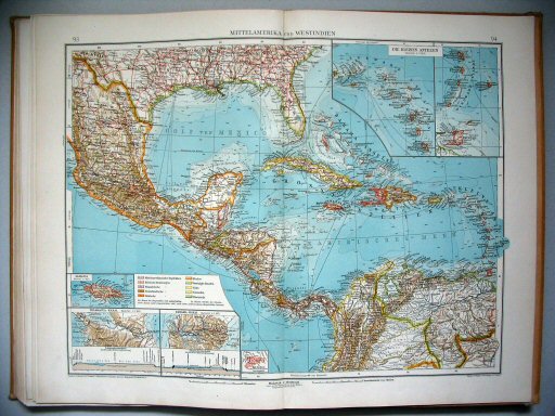 Velhagen & Klasings Kleiner Handatlas (1912)
93.94. Mittelamerika und Westindien