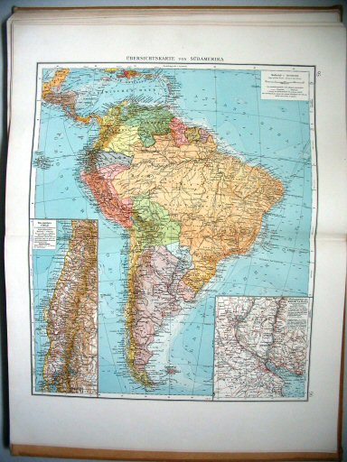 Velhagen & Klasings Kleiner Handatlas (1912)
95.96. Übersichtskarte von Südamerika