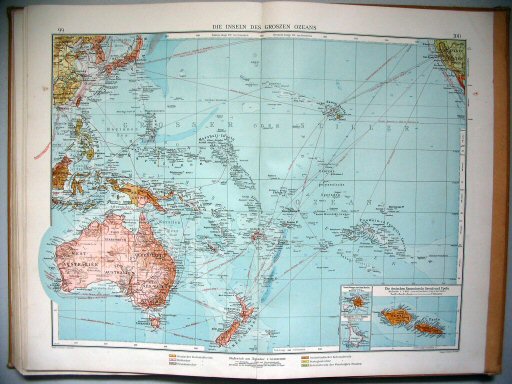 Velhagen & Klasings Kleiner Handatlas (1912)
99.100. Die Inseln des Groszen Ozeans