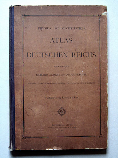 Andree-Peschel, Physikalisch-statistischer Atlas des Deutschen Reichs, 1878
Voorkant band / Front cover