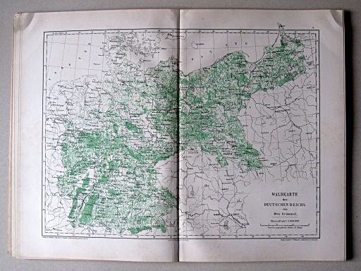 Andree-Peschel, Physikalisch-statistischer Atlas des Deutschen Reichs, 1878
8. Waldkarte des Deutschen Reichs