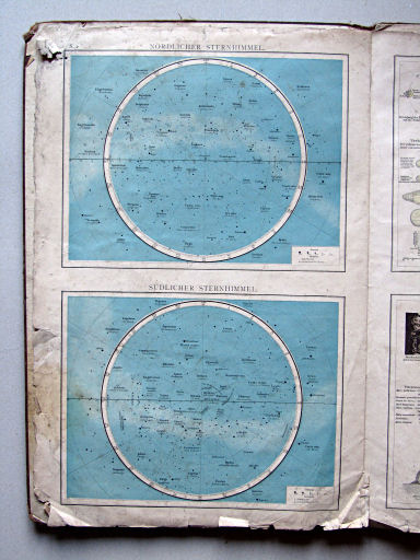 Andree-Putzger's Gymnasial- und Realschul-Atlas, 1879
S.2. Nördlicher Sternhimmel. Südlicher Sternhimmel