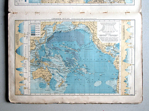 Andree-Putzger's Gymnasial- und Realschul-Atlas, 1879
S.11. Grosser Ocean. Meerestiefen und Telegraphenkabel