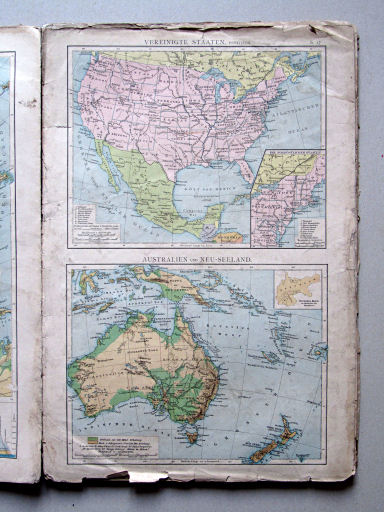 Andree-Putzger's Gymnasial- und Realschul-Atlas, 1879
S.17. Vereinigte Staaten, politisch. Australien und Neuseeland