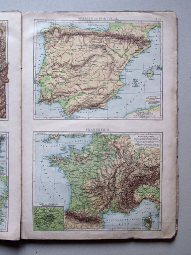 Andree-Putzger's Gymnasial- und Realschul-Atlas, 1879
S.25. Spanien und Portugal. Frankreich
