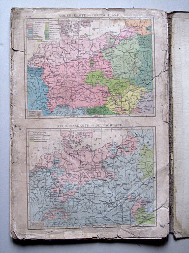 Andree-Putzger's Gymnasial- und Realschul-Atlas, 1879
S.34. Völkerkarte von Deutschland. Religionskarte von Deutschland